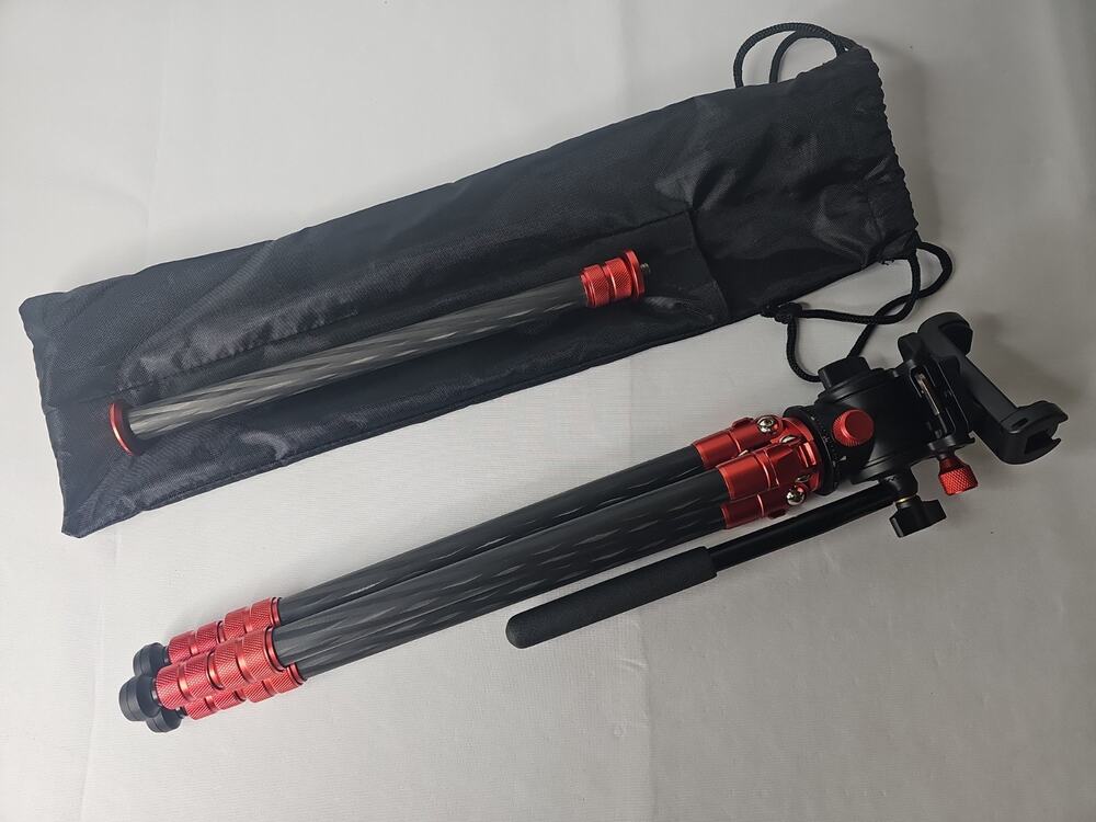 Avella Mini Carbon Fiber Camera Tripod MP20C w/ v502 head - Portable Lightweight